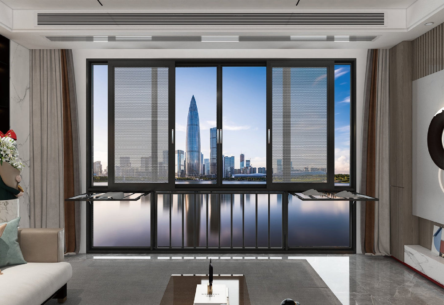 三轨断桥推拉窗 - 卓钜铝业Zhuoju Aluminum Industry