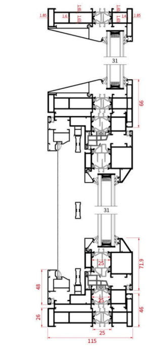 断桥窗纱一体平开窗 - 卓钜铝业Zhuoju Aluminum Industry